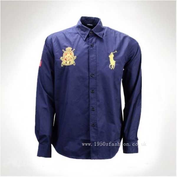 Ralph Lauren Men Golden Yellow Logo Shirts Royalblue(Send coupons ,Inspiration ,Bargain,pointed collar) Ralph Lauren Men Golden Yellow Logo Shirts Royalblue(Send coupons ,Inspiration ,Bargain,pointed collar)